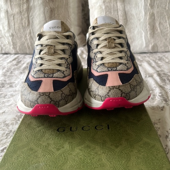 Gucci Shoes Gucci Rhyton Mixed Media Gg Canvas Sneaker Poshmark